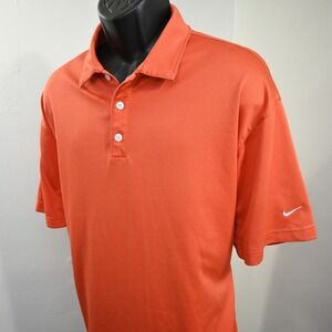 Nike Golf Polo Mens 2XL XXL Orange Sphere Dry Performance Short Sleeve Wicking